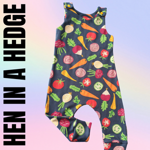 3-6m Frugi Vegetable Fabric Dungarees