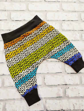 Mock knit stripe Harems *Last one 0-3m*